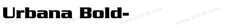 Urbana Bold字体转换
